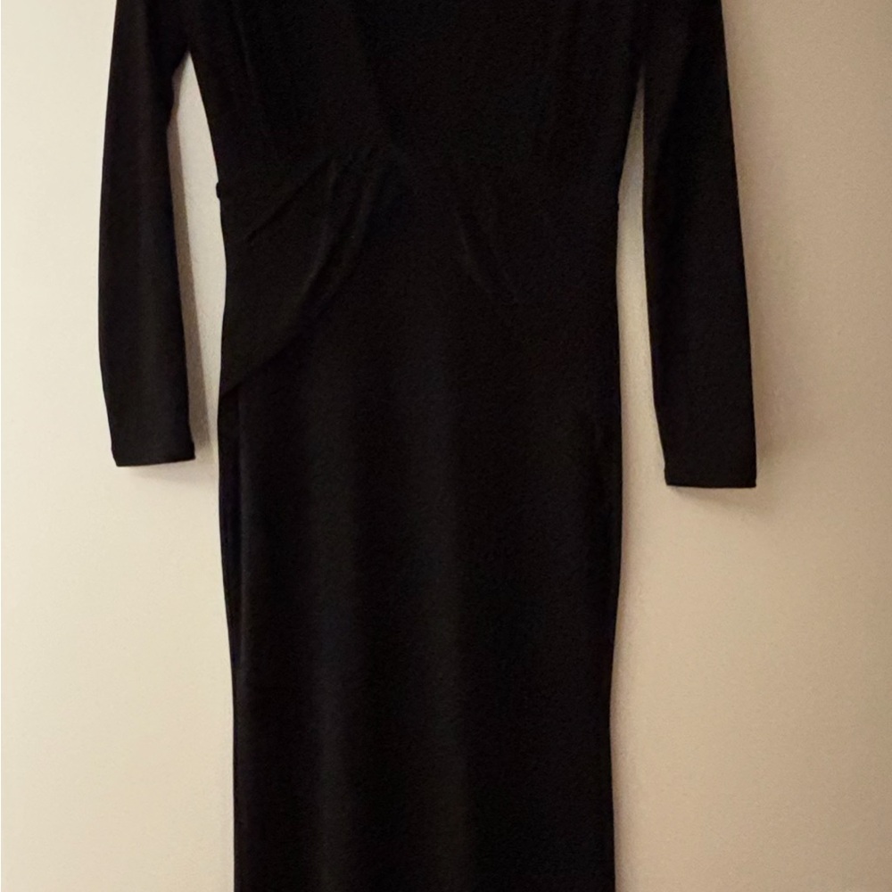 Elegant Black Long Sleeve Dress